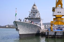 Indian Navy commissioned the stealth frigate INS Taragiri at the Naval Dockyard in Visakhapatnam